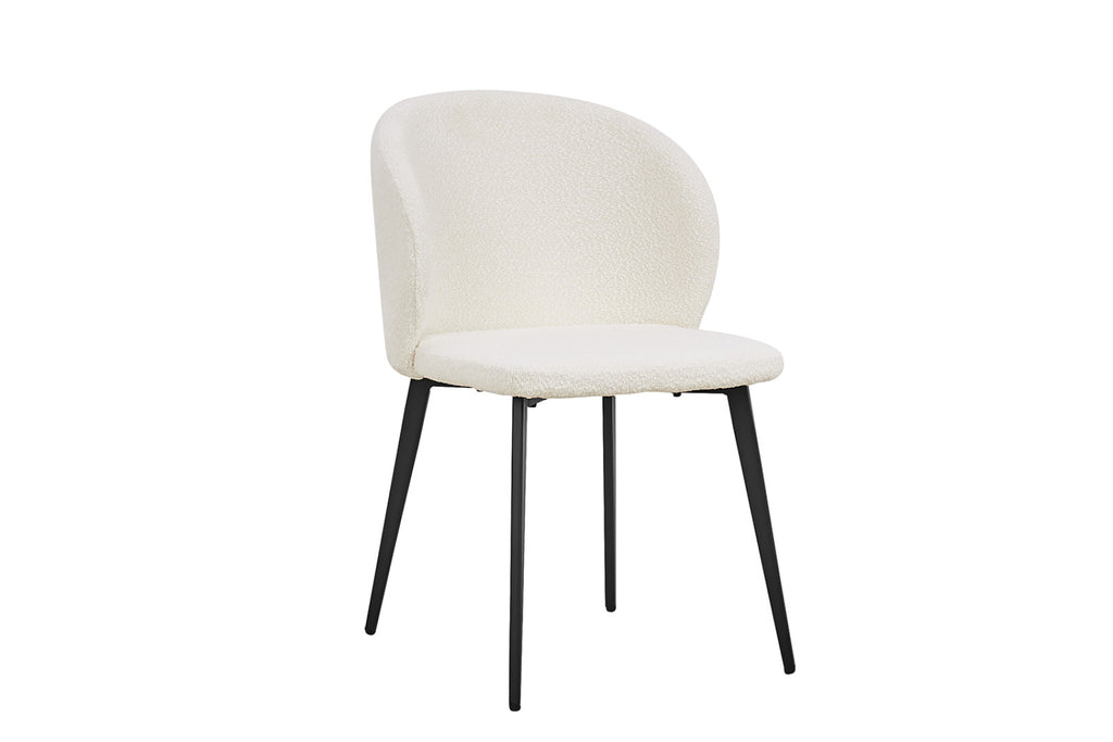 Lot de 2 chaises Toledo – Bouclé blanc