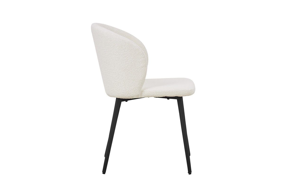 Lot de 2 chaises Toledo – Bouclé blanc