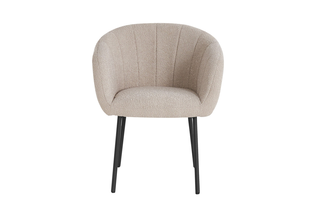 Lot de 2 chaises Sevilla – Bouclé sable