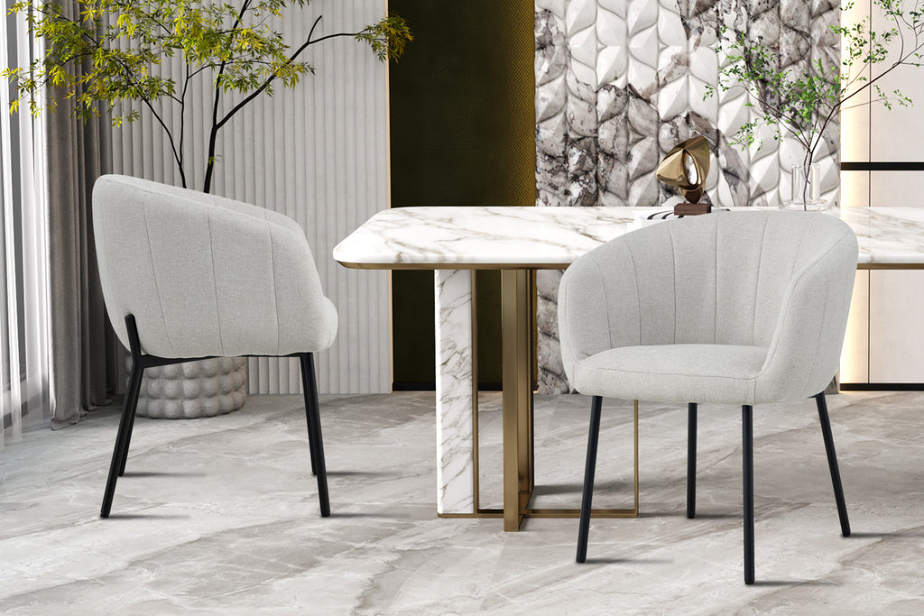 Chaise Sevilla – Tissu beige – vue 2