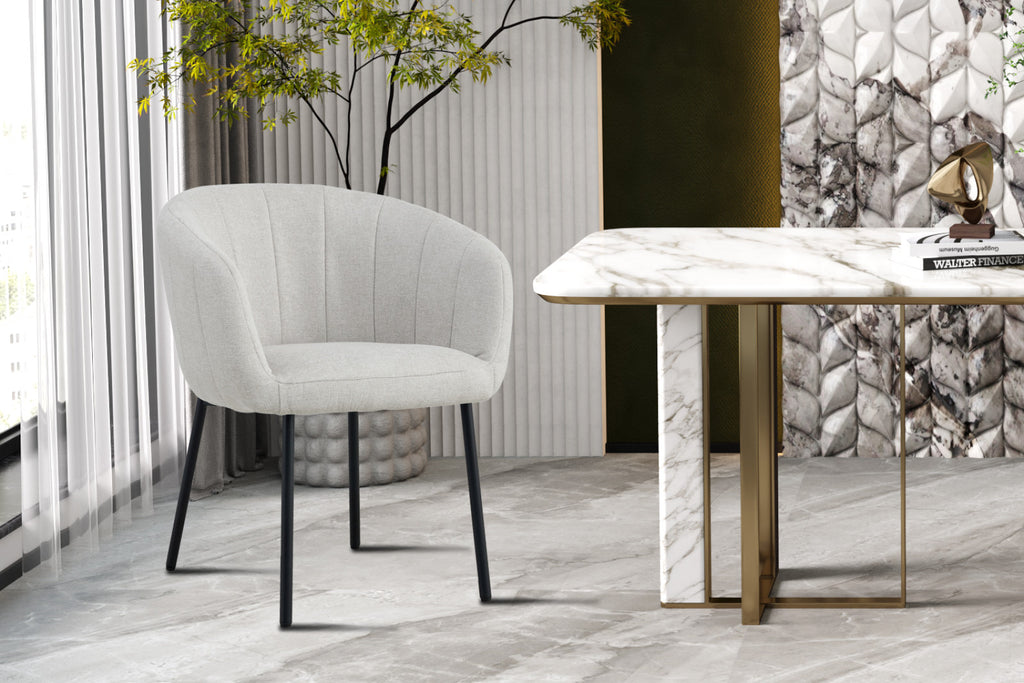 Chaise Sevilla – Tissu beige – vue 3