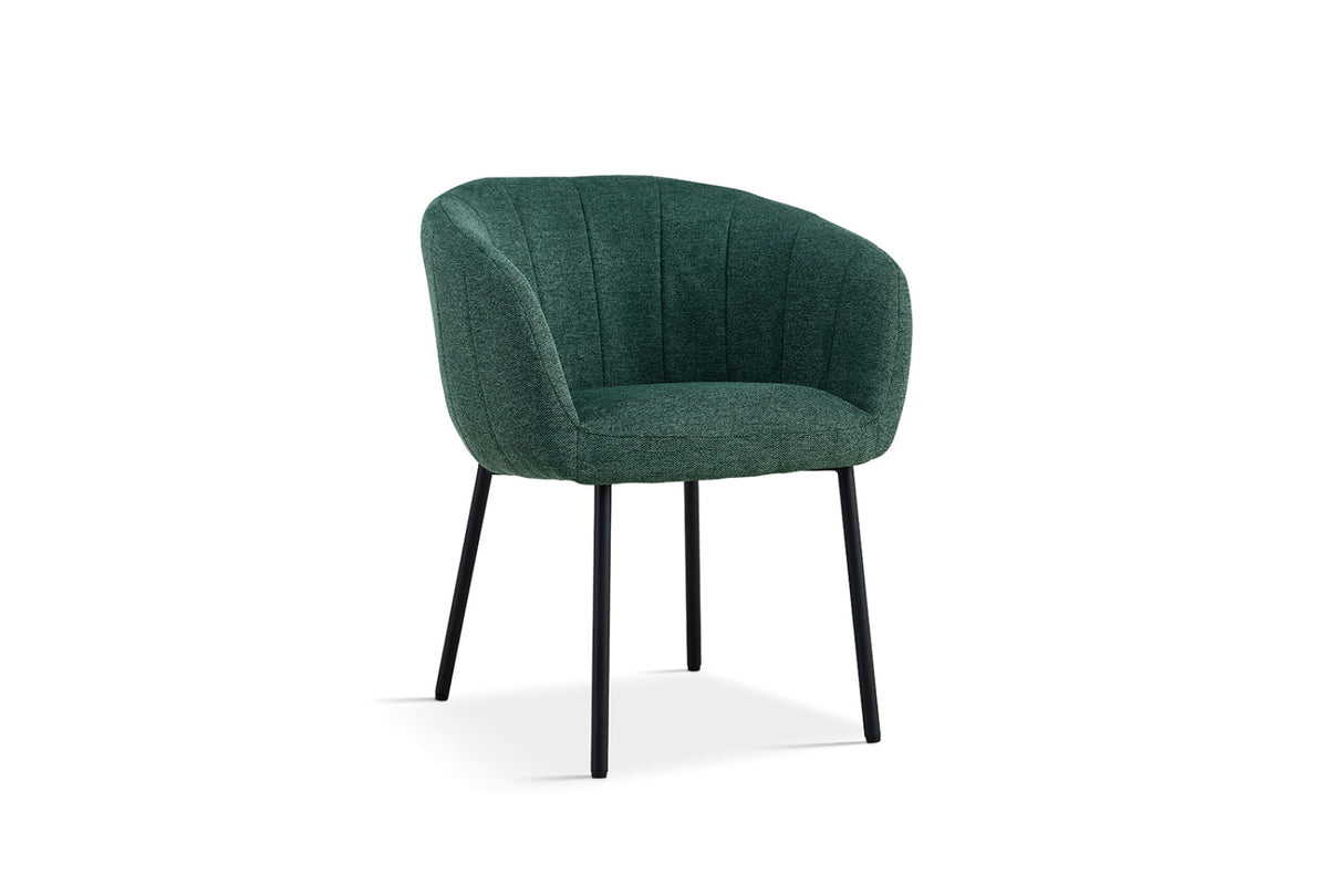 Lot de 2 chaises Sevilla – Tissu vert