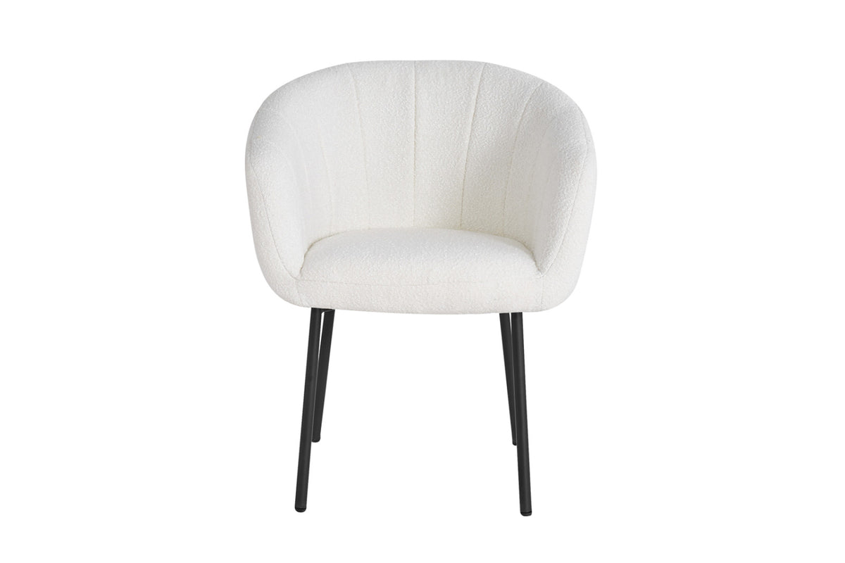 Lot de 2 chaises Sevilla – Bouclé blanc