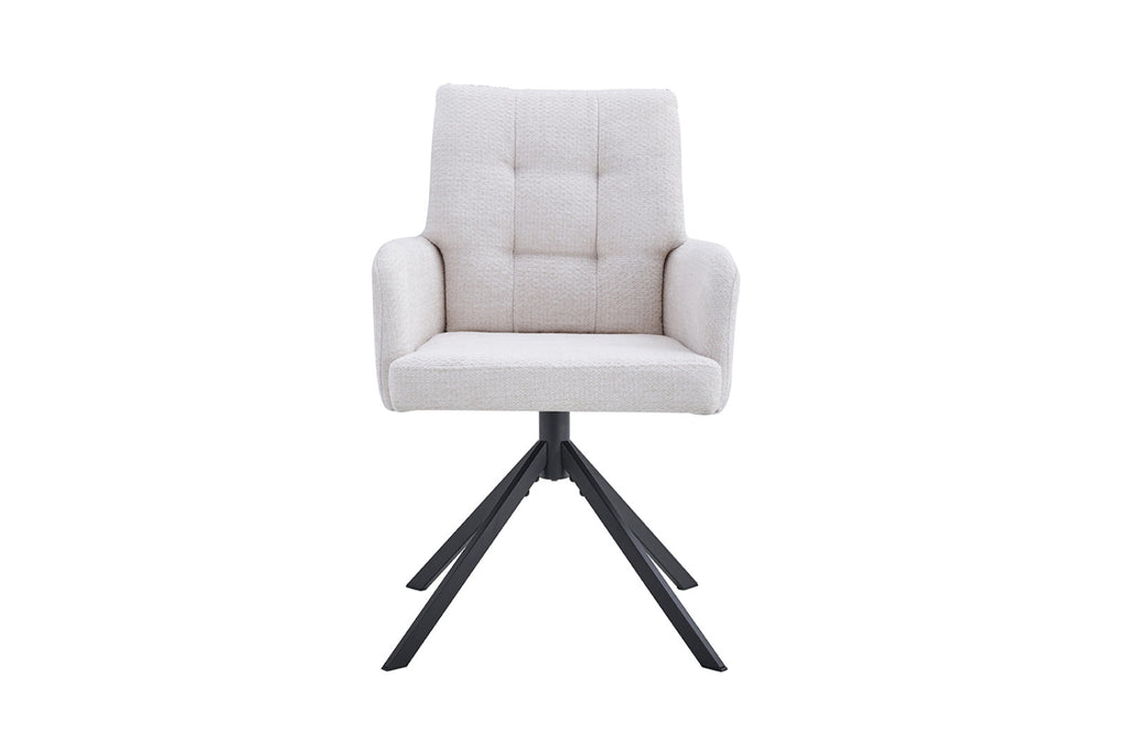 Lot de 2 chaises pivotantes Granada – Écru