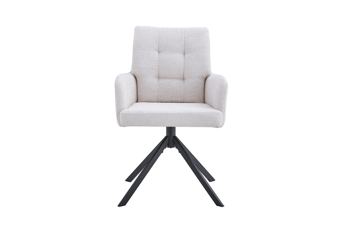Lot de 2 chaises pivotantes Granada – Écru