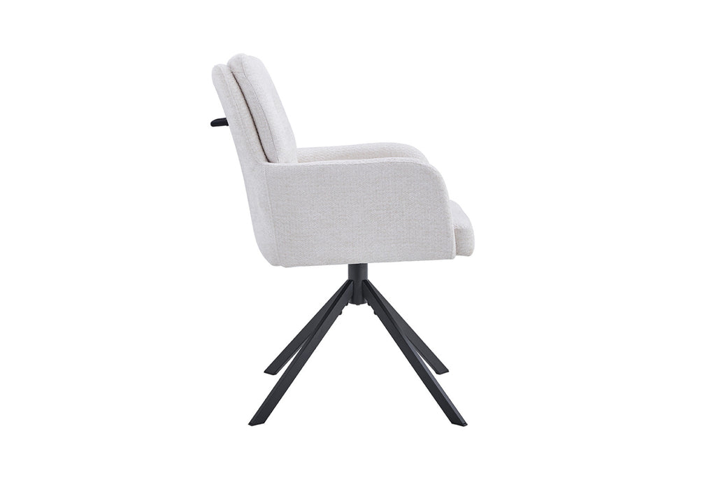 Lot de 2 chaises pivotantes Granada – Écru