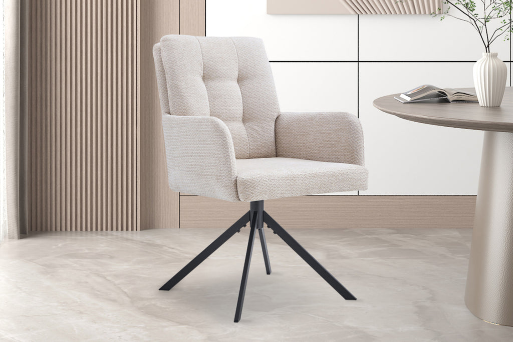 Lot de 2 chaises pivotantes Granada – Beige