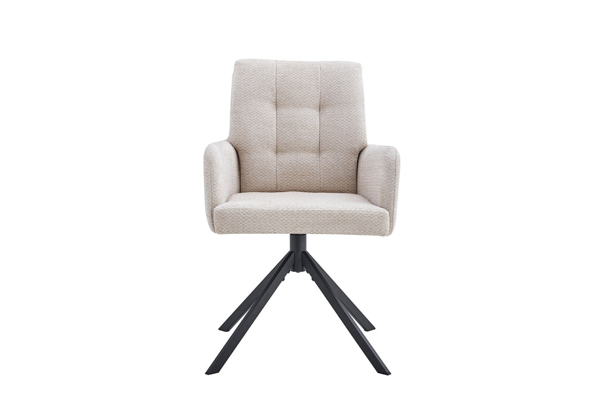 Lot de 2 chaises pivotantes Granada – Beige