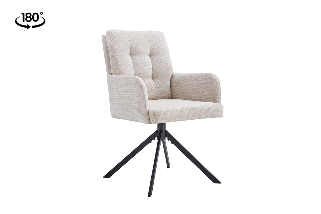 Lot de 2 chaises pivotantes Granada – Beige