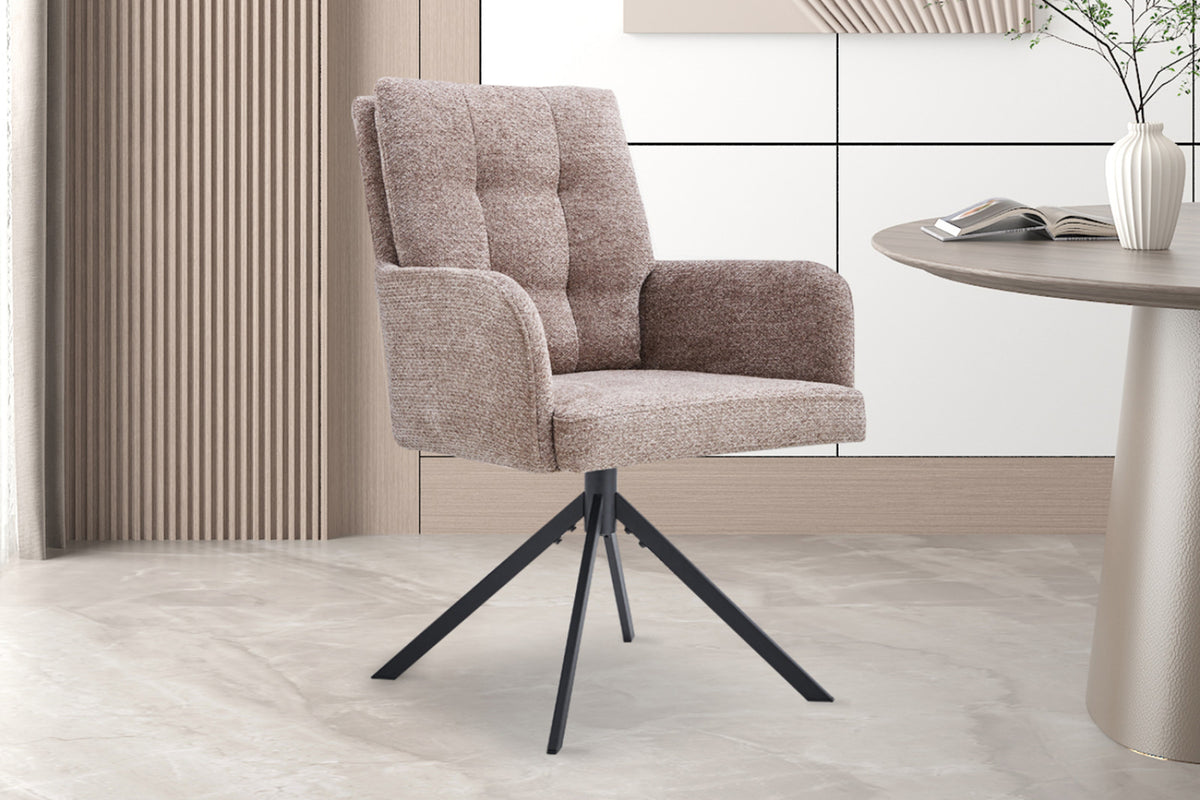 Lot de 2 chaises pivotantes Granada – Sable