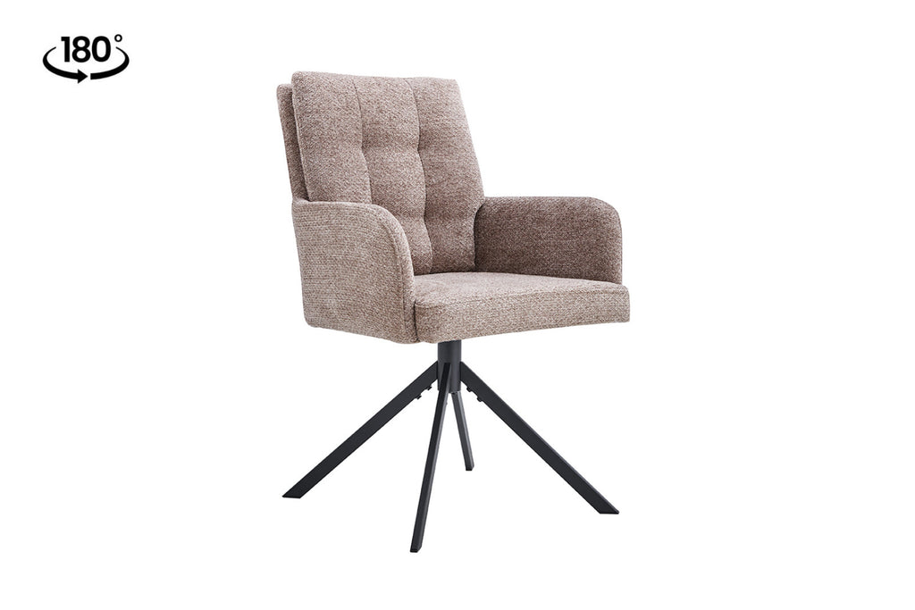 Lot de 2 chaises pivotantes Granada – Sable
