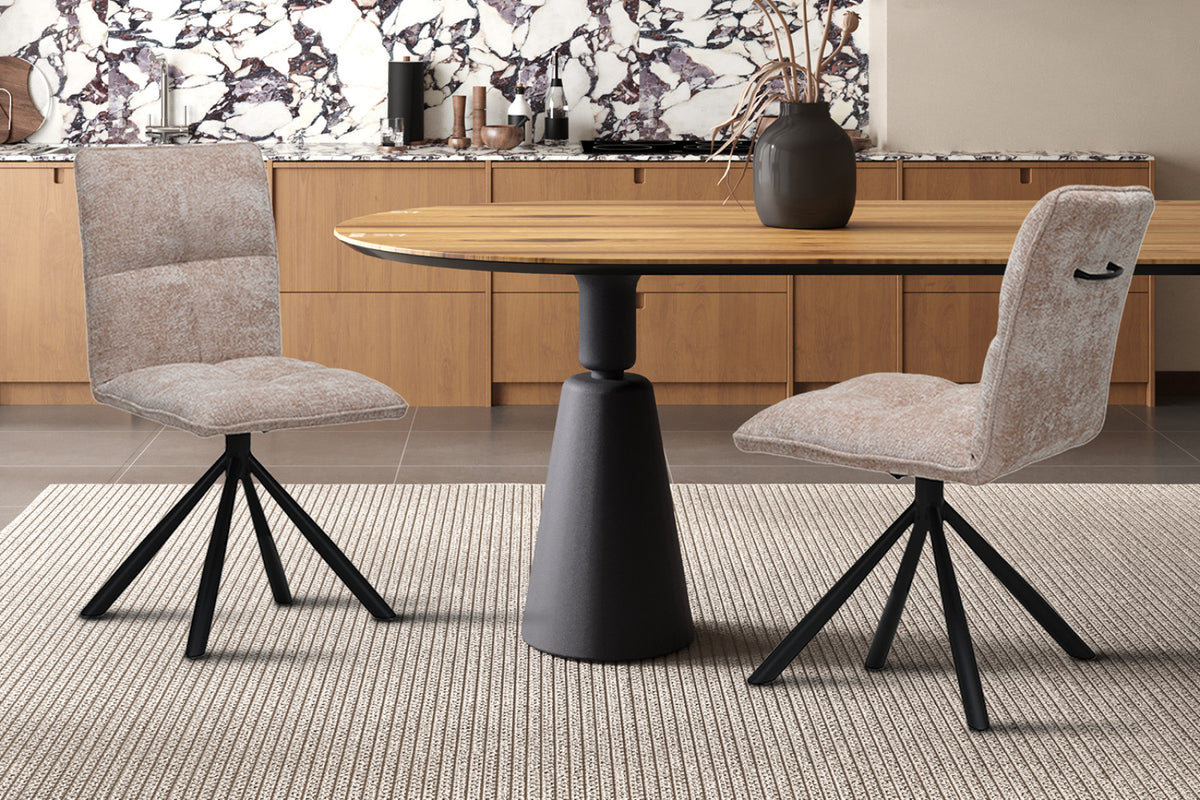 Lot de 2 chaises pivotantes Jack – Sable