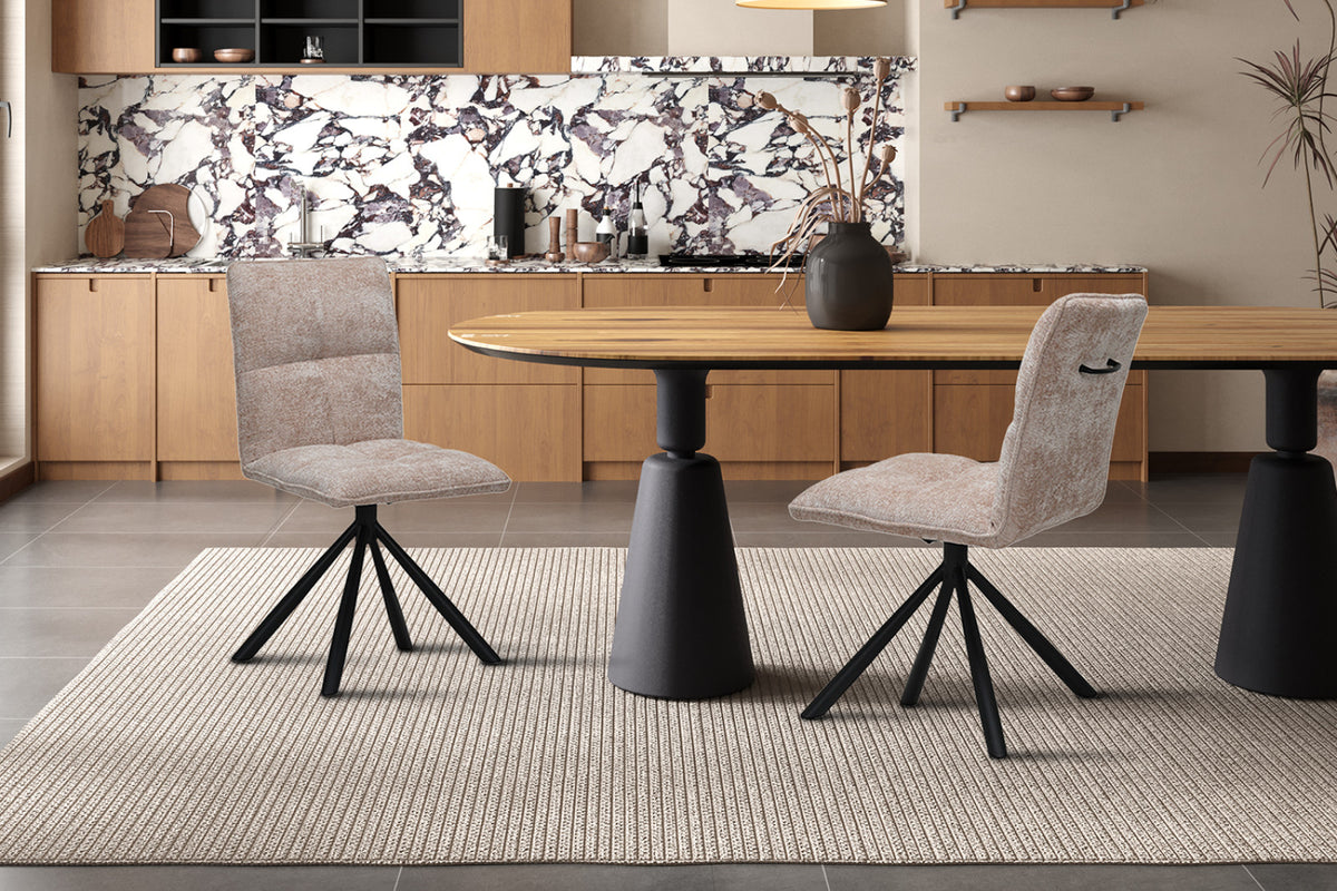Lot de 2 chaises pivotantes Jack – Sable