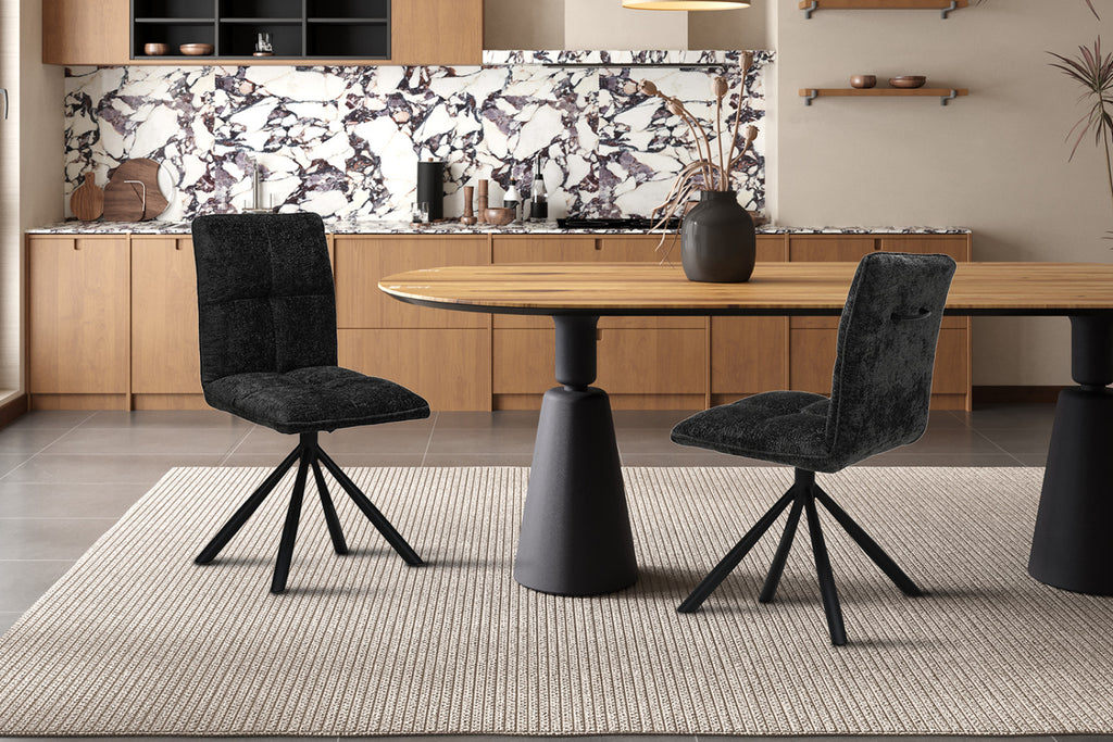 Lot de 2 chaises pivotantes Jack – Gris foncé