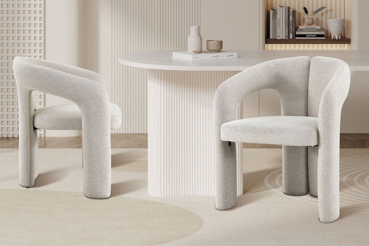 Lot de 2 chaises Beja – Écru