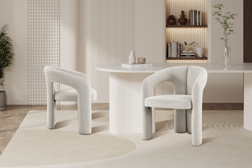 Lot de 2 chaises Beja – Écru