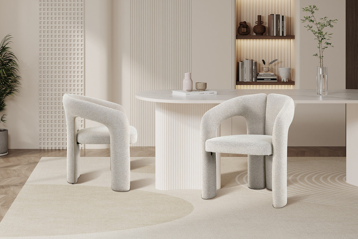 Lot de 2 chaises Beja – Écru