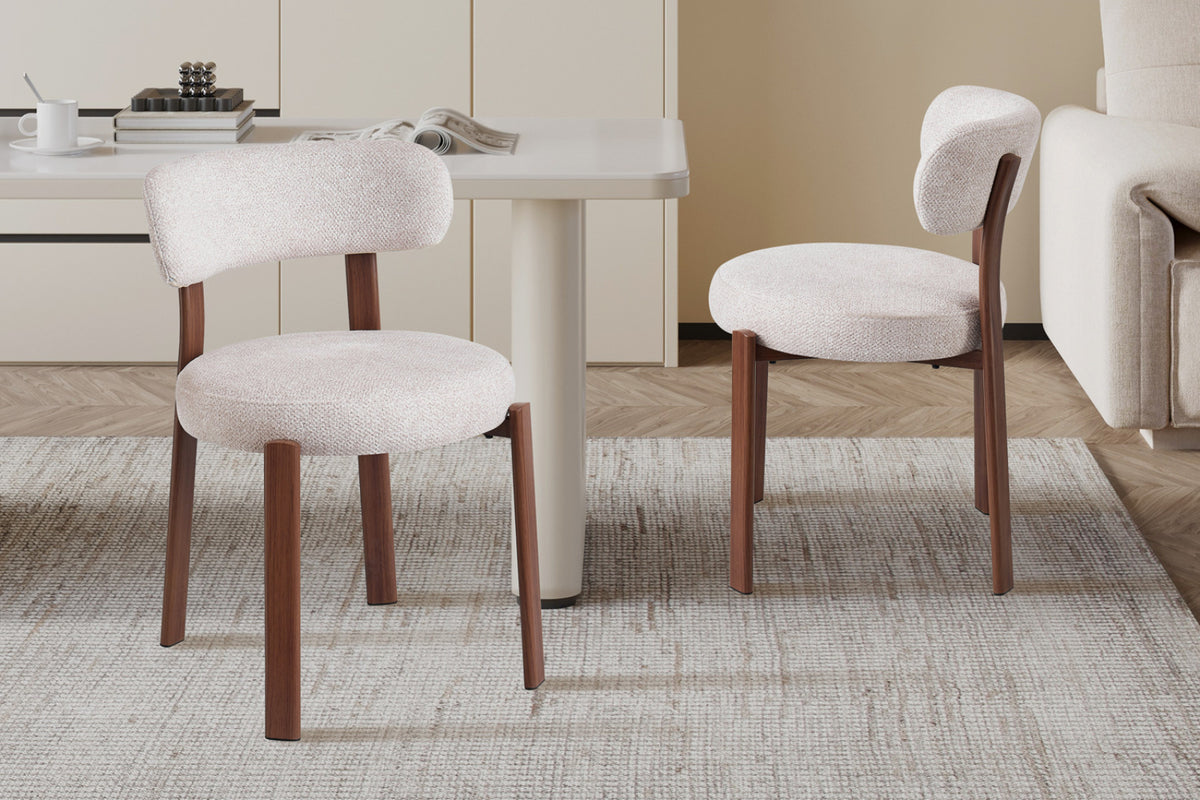 Chaise Julia – noyer, tissu