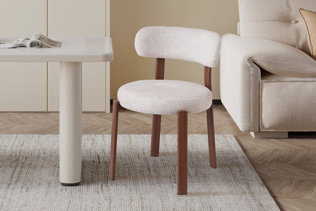 Chaise Julia – noyer, tissu