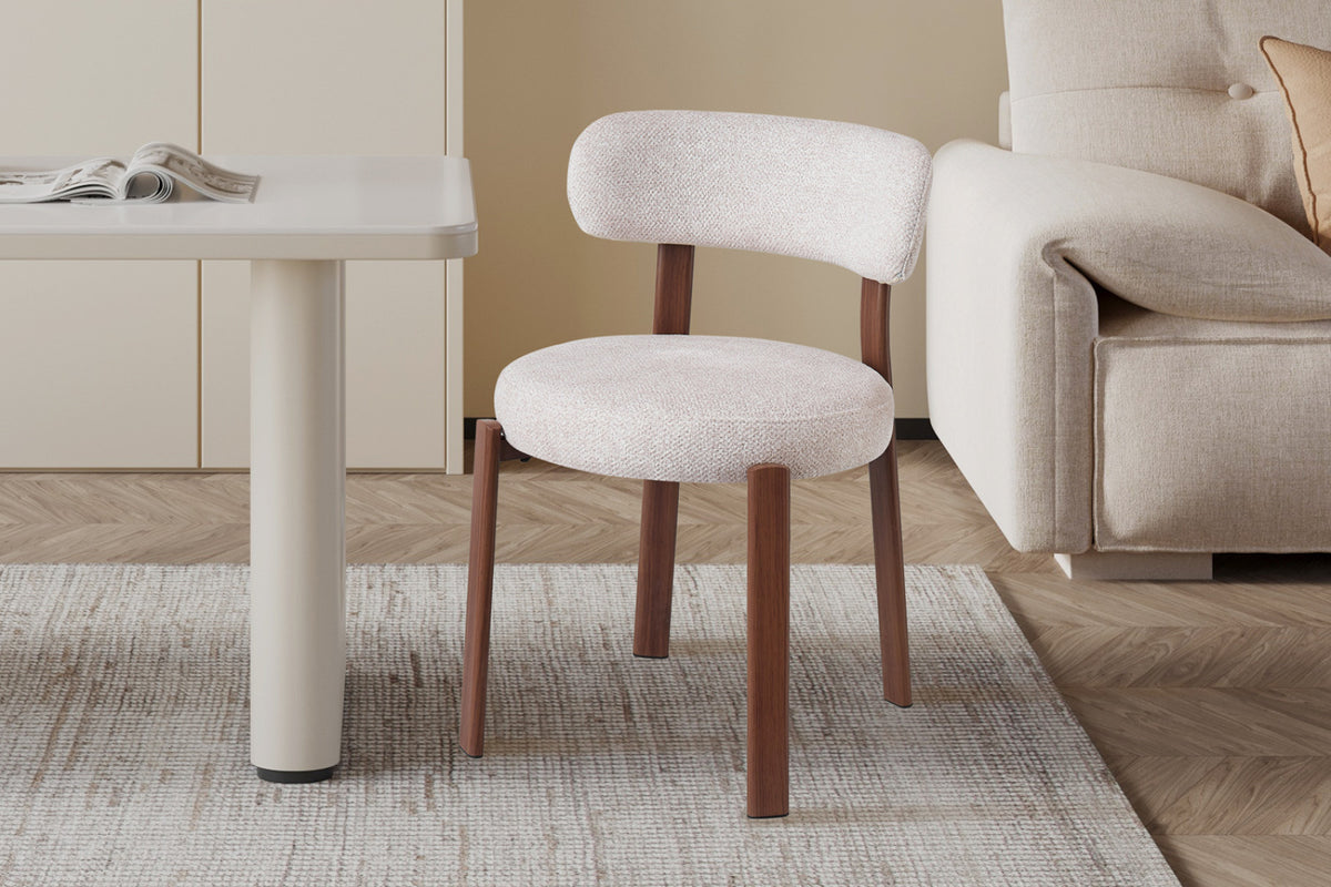 Chaise Julia – noyer, tissu