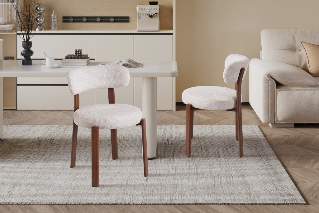 Chaise Julia – noyer, tissu