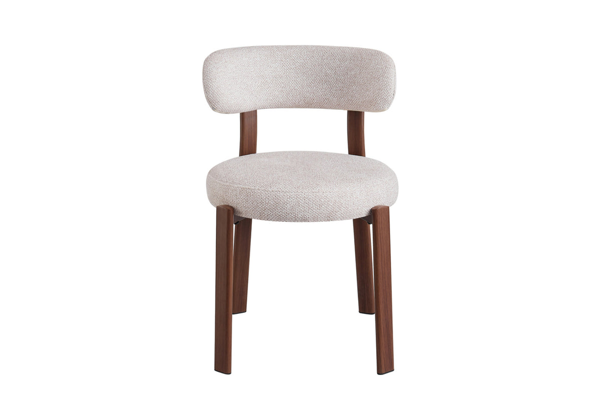 Chaise Julia – noyer, tissu