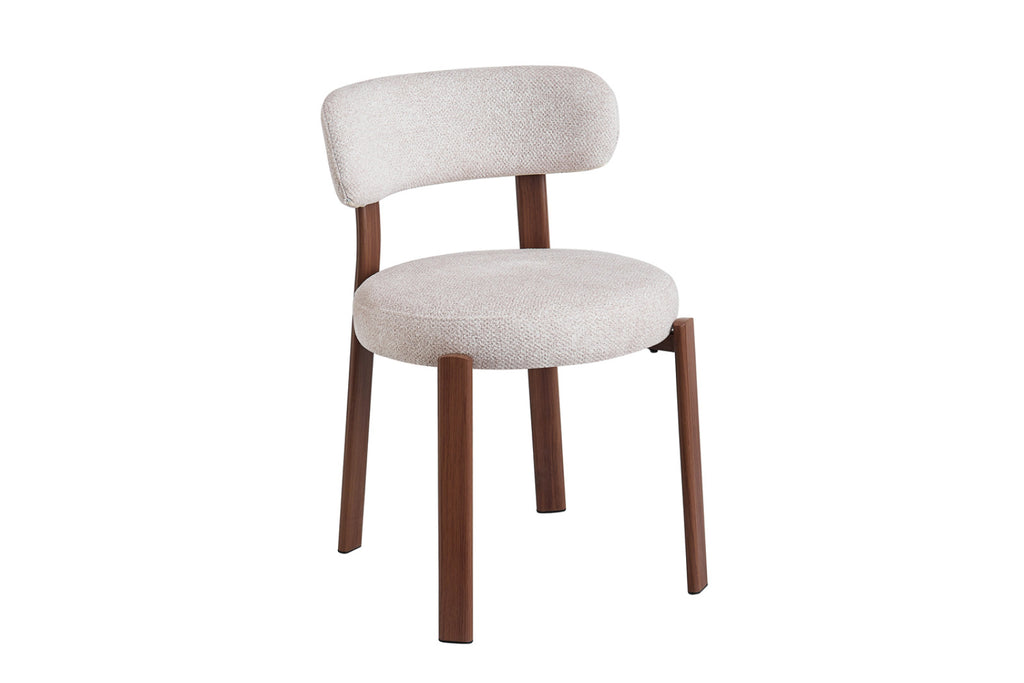Chaise Julia – noyer, tissu