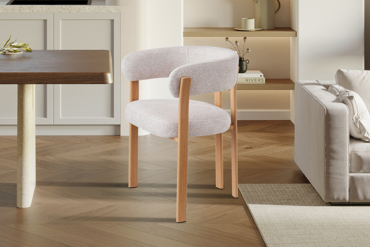 Lot de 2 chaises avec accoudoirs Julia – Naturel