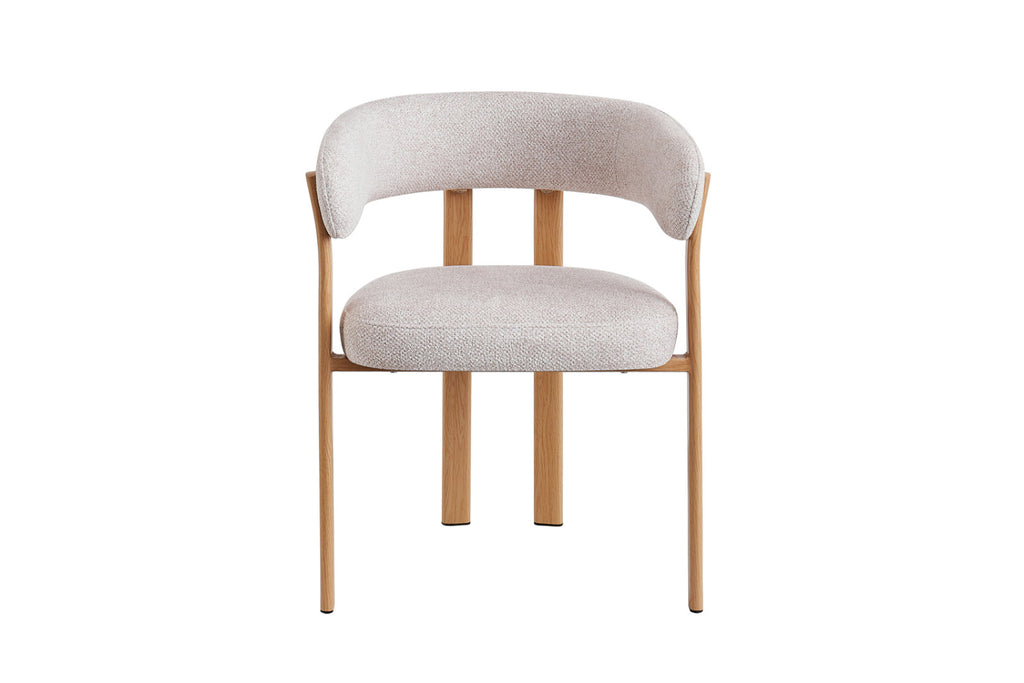 Lot de 2 chaises avec accoudoirs Julia – Naturel