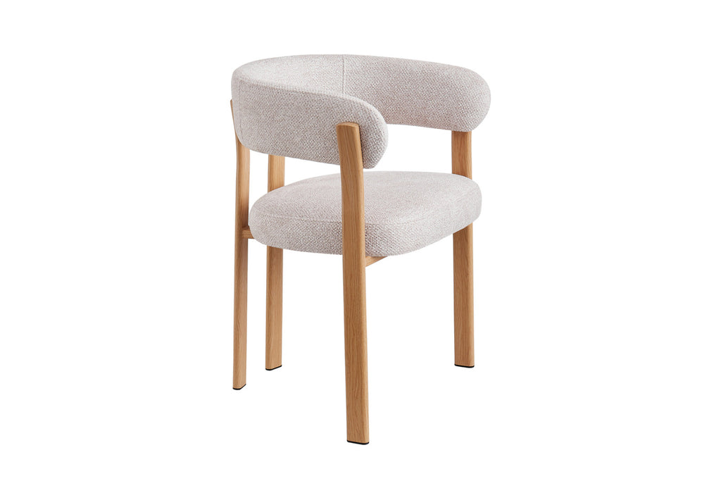 Lot de 2 chaises avec accoudoirs Julia – Naturel