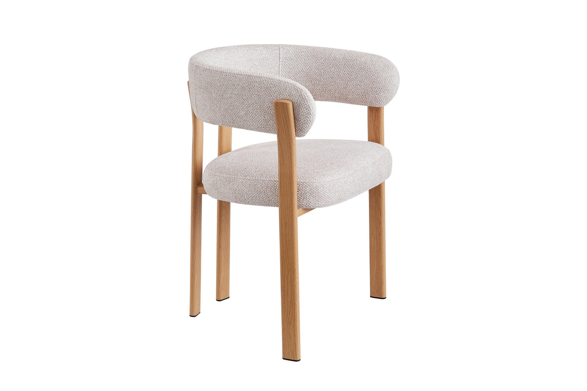 Lot de 2 chaises avec accoudoirs Julia – Naturel
