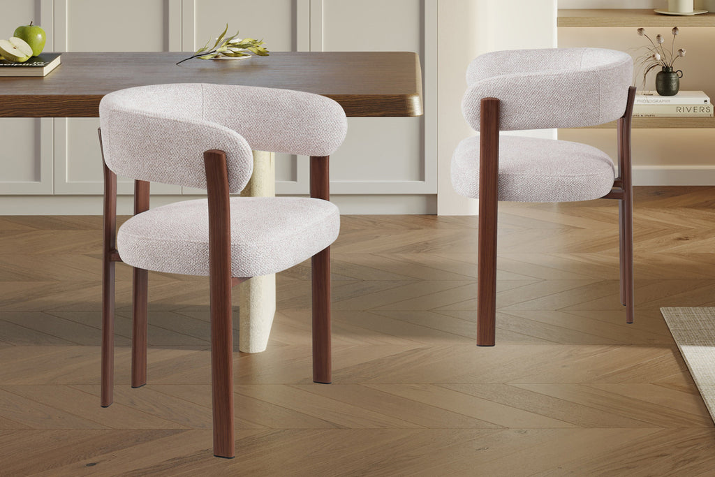 Lot de 2 chaises avec accoudoirs Julia – Noyer