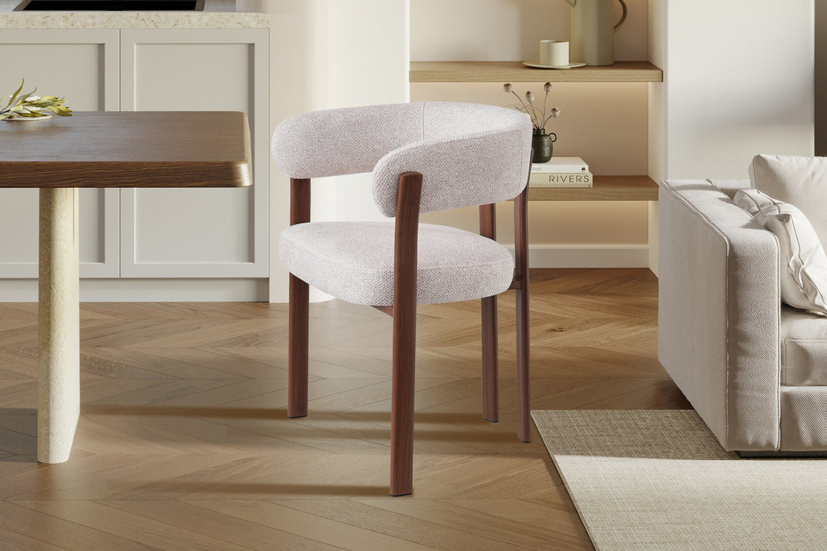 Lot de 2 chaises avec accoudoirs Julia – Noyer