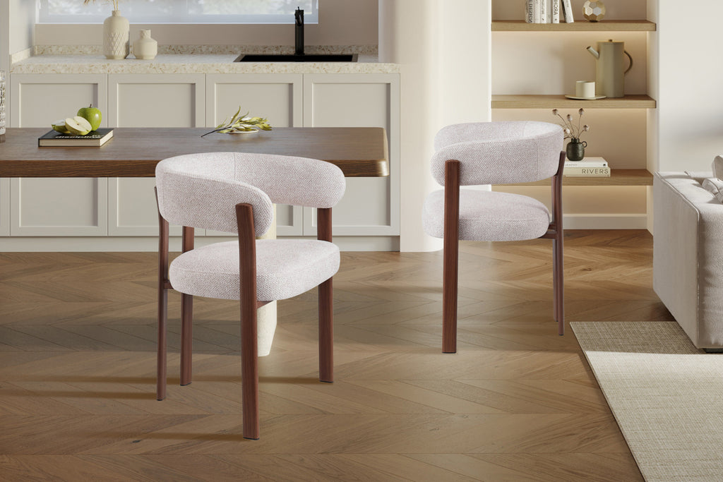 Lot de 2 chaises avec accoudoirs Julia – Noyer