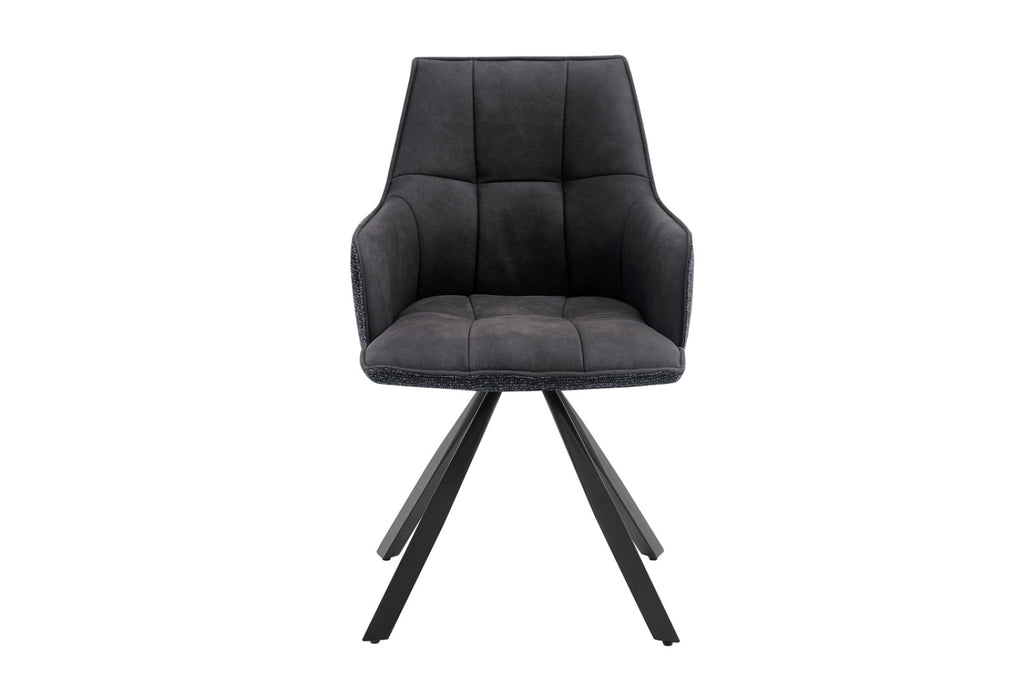Lot de 2 chaises pivotantes Solenne – Noir
