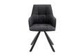 Lot de 2 chaises pivotantes Solenne – Noir