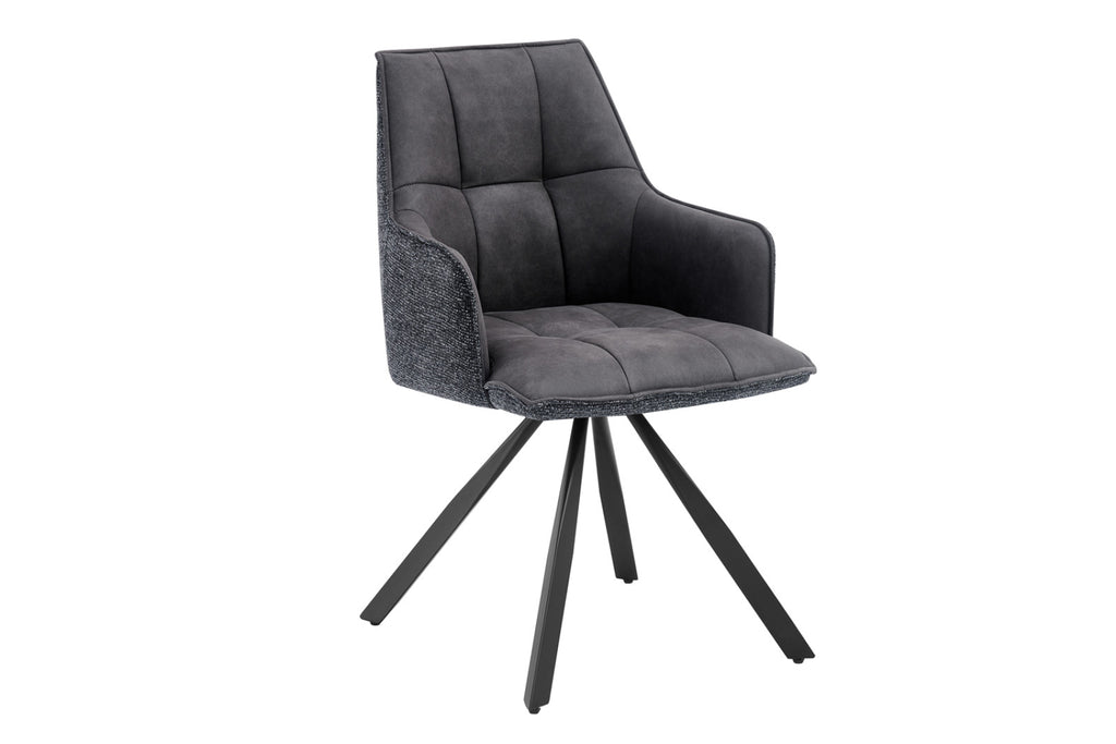 Lot de 2 chaises pivotantes Solenne – Noir