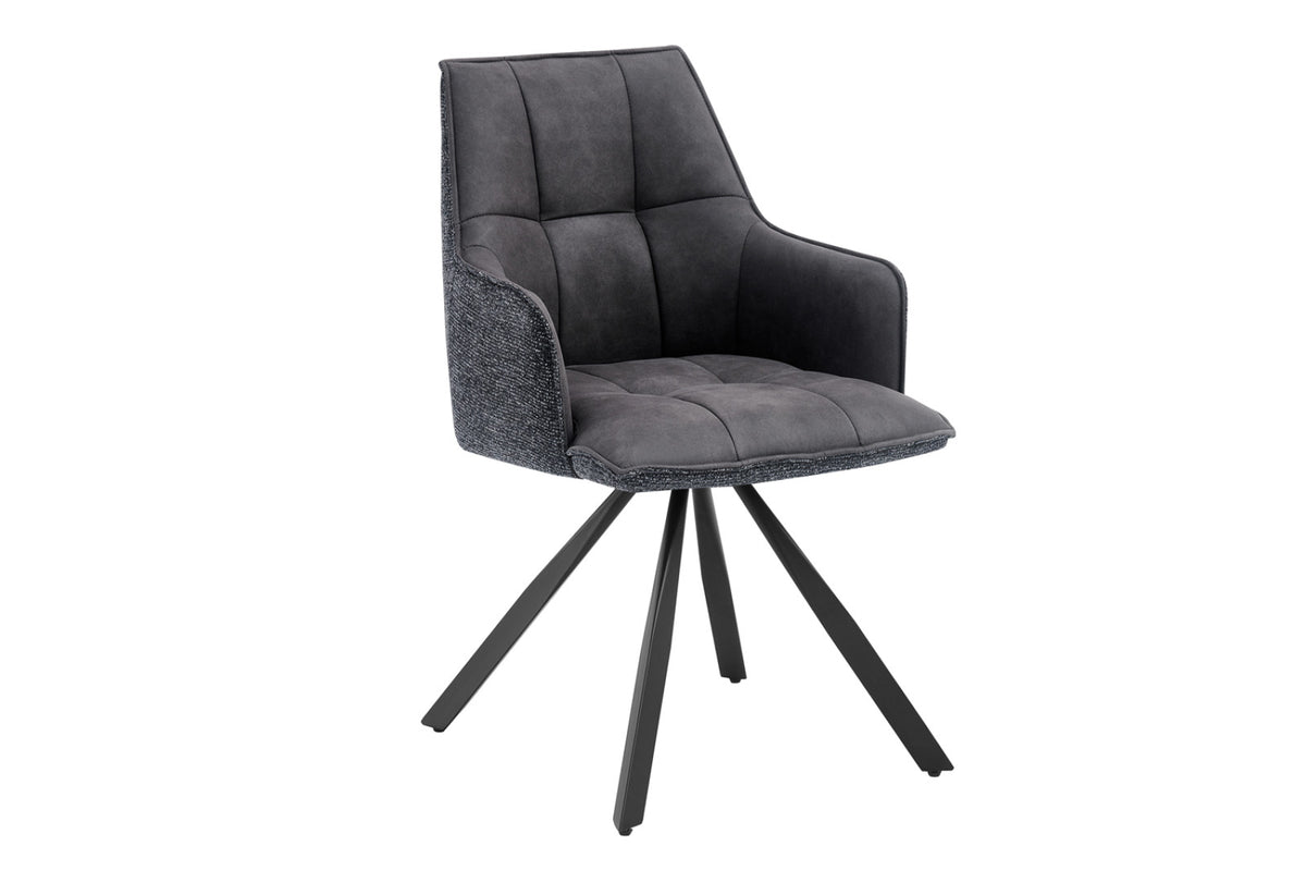 Lot de 2 chaises pivotantes Solenne – Noir