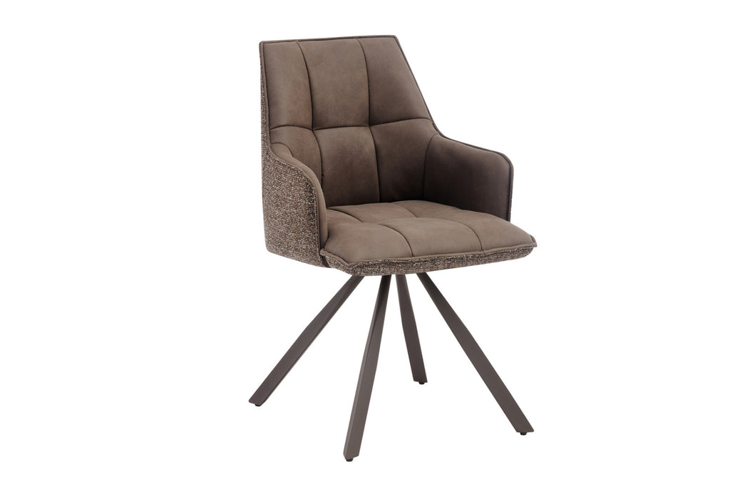 Lot de 2 chaises pivotantes Solenne – Marron
