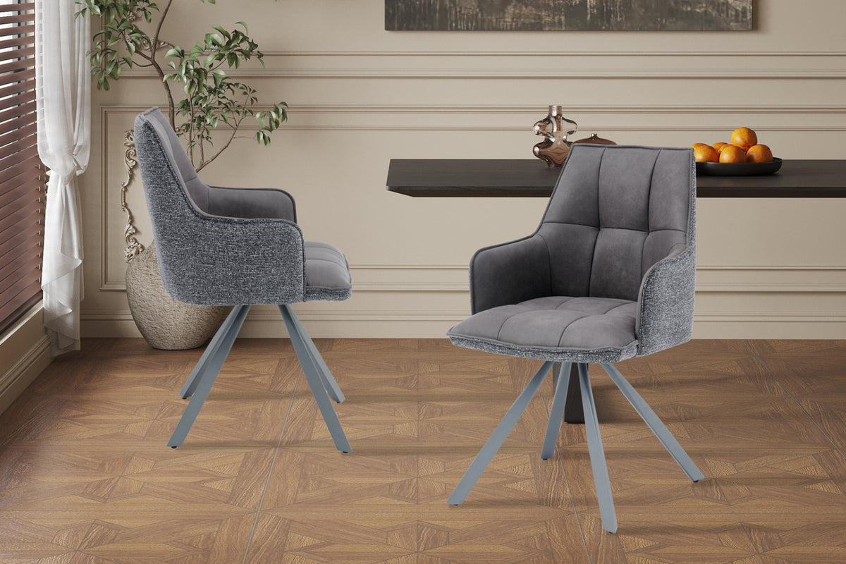 Chaise Solenne – pivotant à 0 jonah 025 & present 455 gris foncé