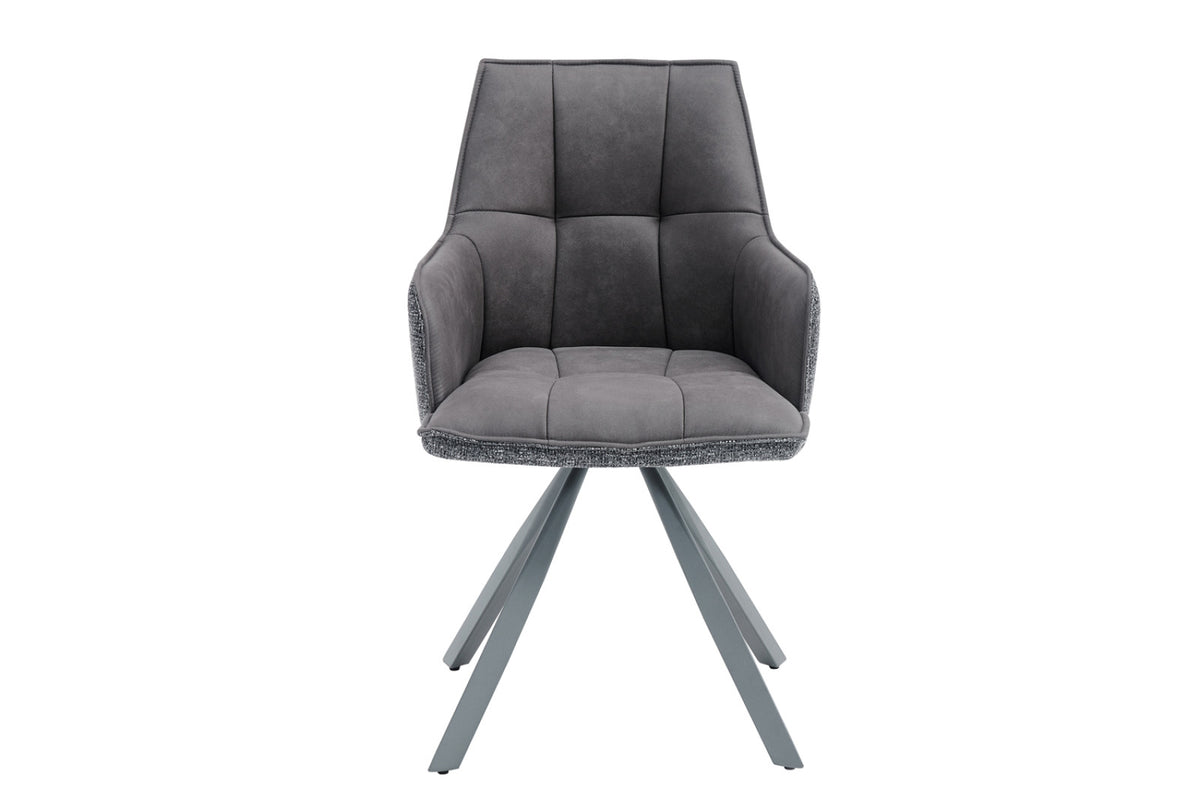 Chaise Solenne – pivotant à 0 jonah 025 & present 455 gris foncé