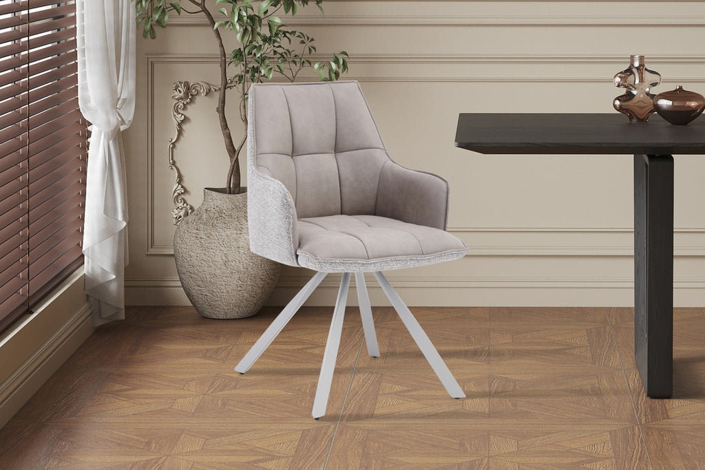 Lot de 2 chaises pivotantes Solenne – Beige