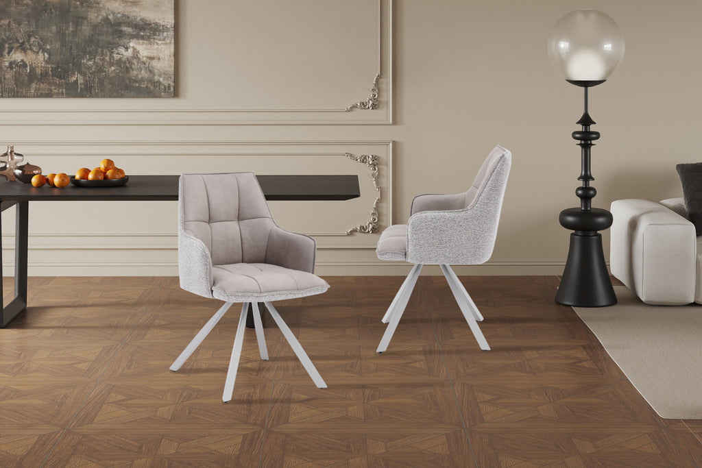 Lot de 2 chaises pivotantes Solenne – Beige