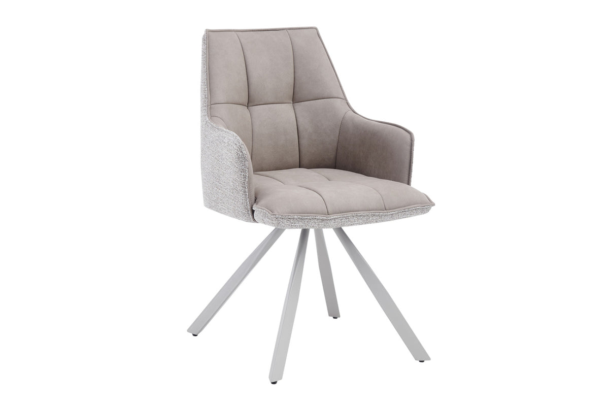Lot de 2 chaises pivotantes Solenne – Beige