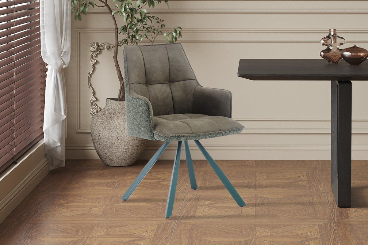 Lot de 2 chaises pivotantes Solenne – Vert