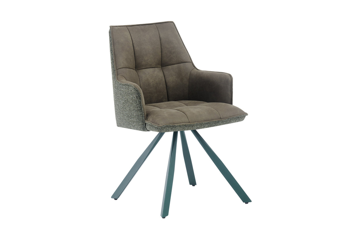 Lot de 2 chaises pivotantes Solenne – Vert