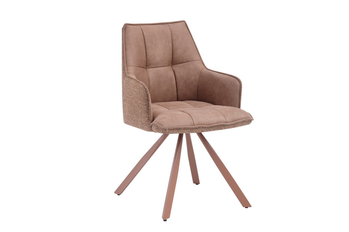 Lot de 2 chaises pivotantes Solenne – Rose