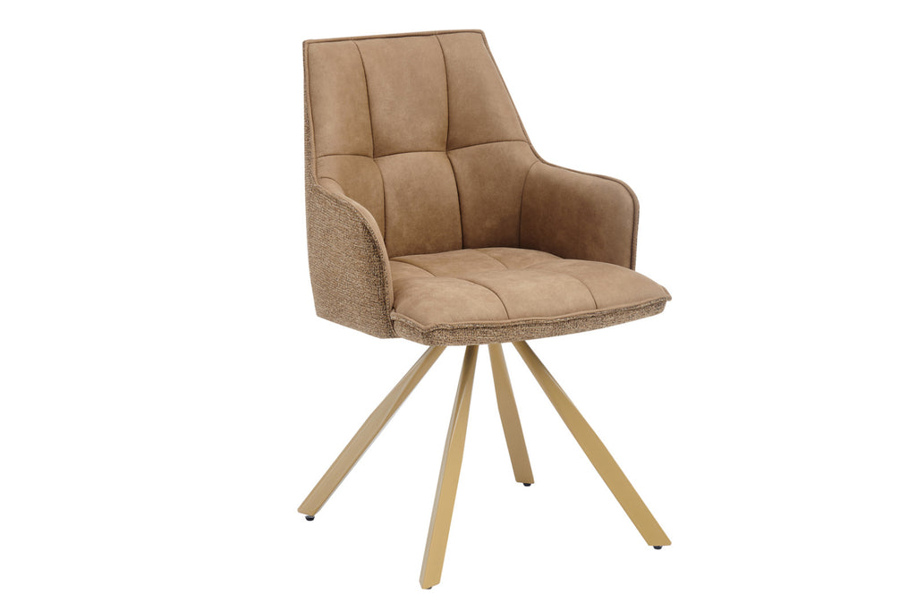 Lot de 2 chaises pivotantes Solenne – Jaune