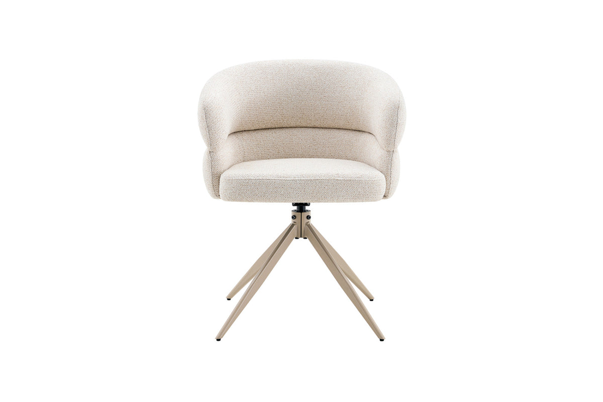 Chaise Leonie – pivotante, beige, pied beige