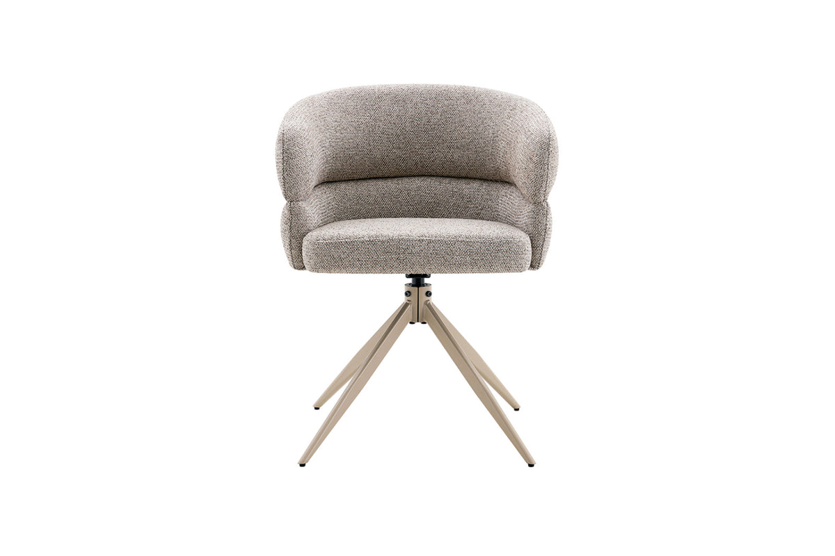Chaise Leonie – pivotante, poivre, pied beige